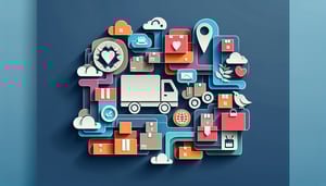 Paper art illustration depicting a supply request form template for FormCreatorAI