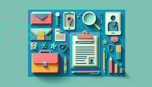 Paper art illustration representing a job request form template for FormCreatorAI