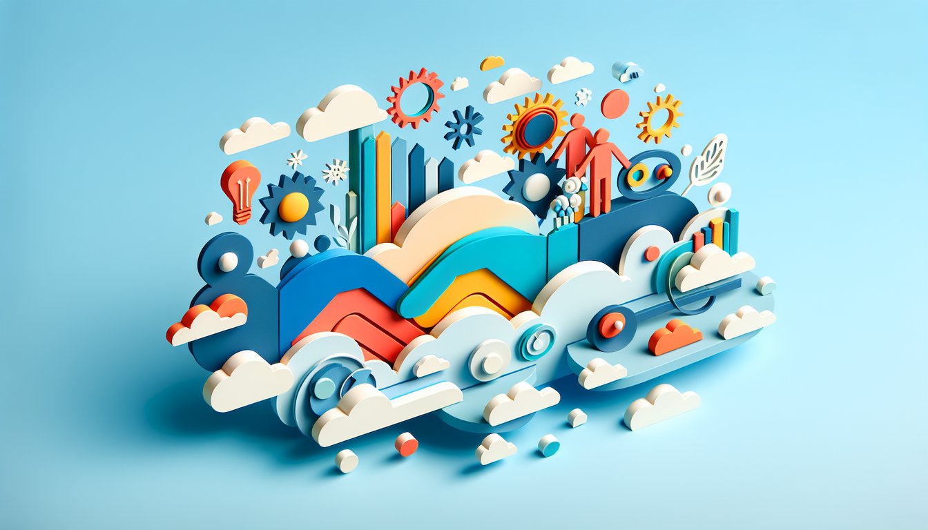 Paper art illustration featuring a form design related to gfbfpartner application template and FormCreatorAI.