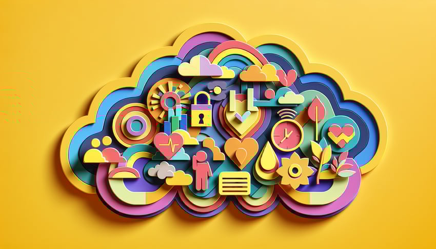 Paper art illustration showcasing Saringan Minda Sihat Dass-21 form template for FormCreatorAI article