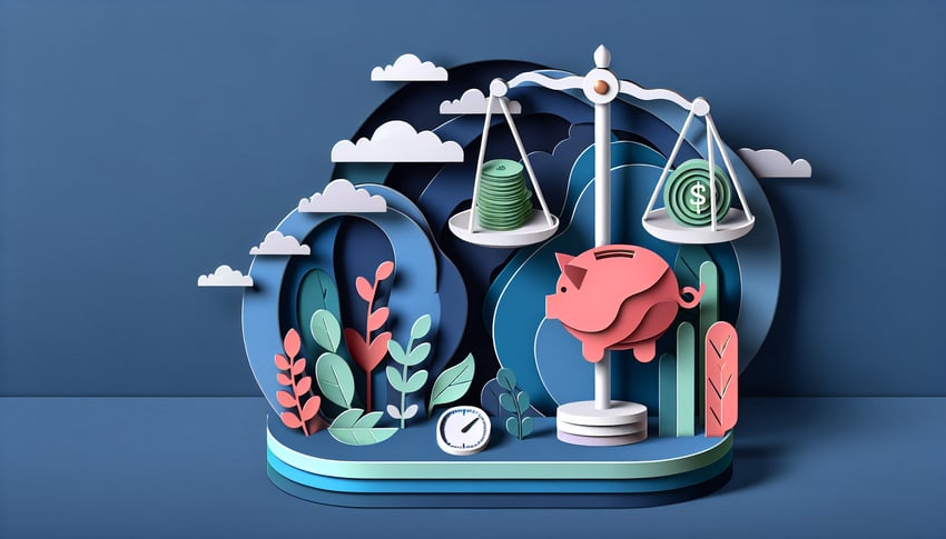Paper art illustration depicting an employee payroll change form template for FormCreatorAI article