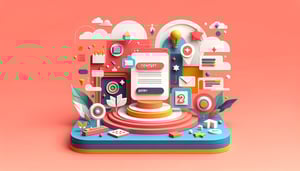 Paper art illustration featuring a contest entry form design and creative elements related to FormCreatorAI