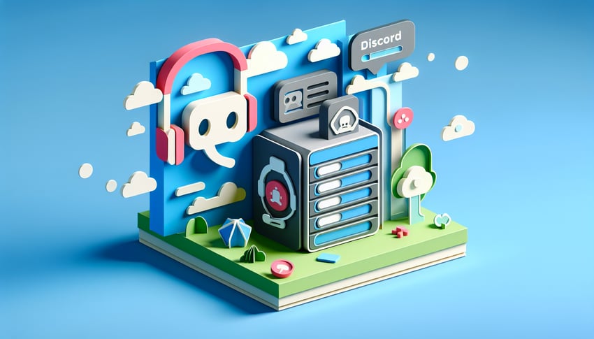 Paper art illustration related to Discord role application form template and FormCreatorAI services