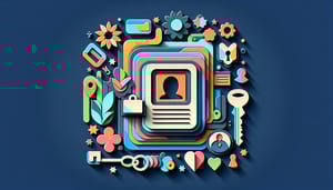 Paper art illustration featuring an ID card request form for an article on FormCreatorAI