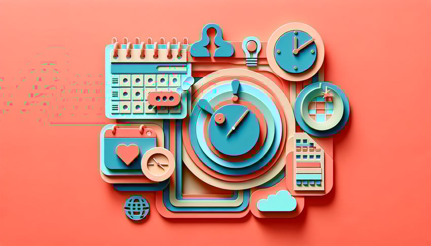 Paper art illustration depicting an online appointment request form template for FormCreatorAI article