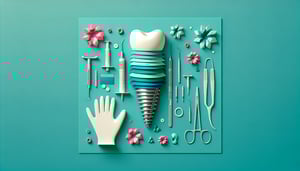 Paper art illustration showcasing a dental implant consent form concept for FormCreatorAI article.