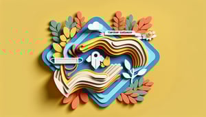 Paper art illustration featuring a temporary guardianship form template for FormCreatorAI