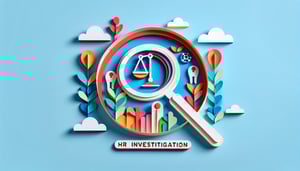 Paper art illustration showcasing an HR investigation form template for FormCreatorAI