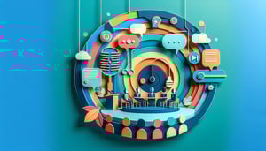 Paper art illustration showcasing a conference proposal form with design elements related to FormCreatorAI