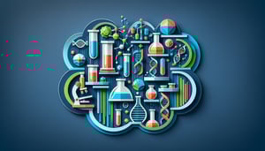 Paper art illustration depicting a laboratory requisition form for FormCreatorAI article.