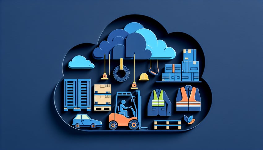 Paper art illustration related to forklift operator evaluation form for FormCreatorAI article