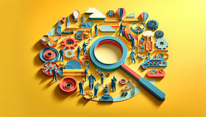paper art illustration depicting an equipment inspection form template for FormCreatorAI