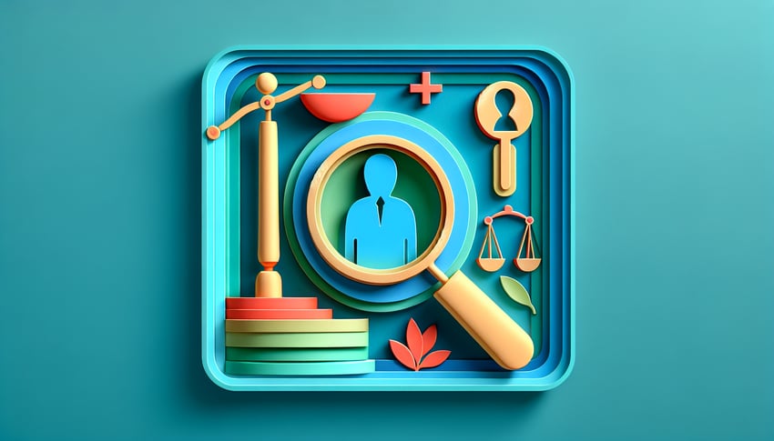 Paper art illustration depicting an applicant screening form for FormCreatorAI article