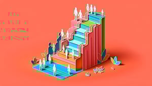 paper art illustration related to succession planning form template and FormCreatorAI