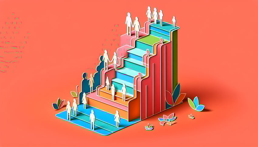 paper art illustration related to succession planning form template and FormCreatorAI