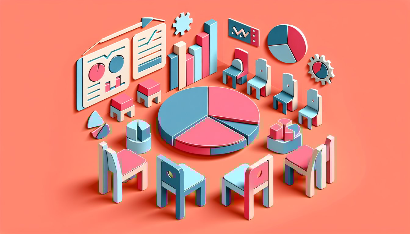 Paper art illustration featuring a meeting report template for FormCreatorAI article