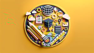 Paper art illustration depicting a student interest form template for FormCreatorAI article