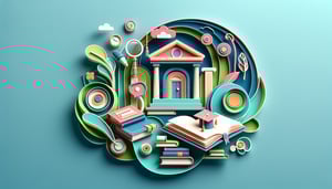 Paper art illustration representing a college enrollment form for an article on FormCreatorAI.