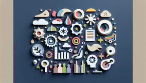 Colorful paper art illustration depicting a Functional Behavior Assessment Form Template for FormCreatorAI article