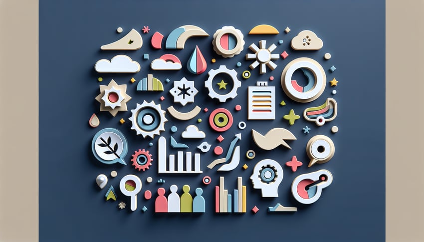 Colorful paper art illustration depicting a Functional Behavior Assessment Form Template for FormCreatorAI article