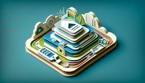 Paper art illustration showcasing a document upload form template for FormCreatorAI article