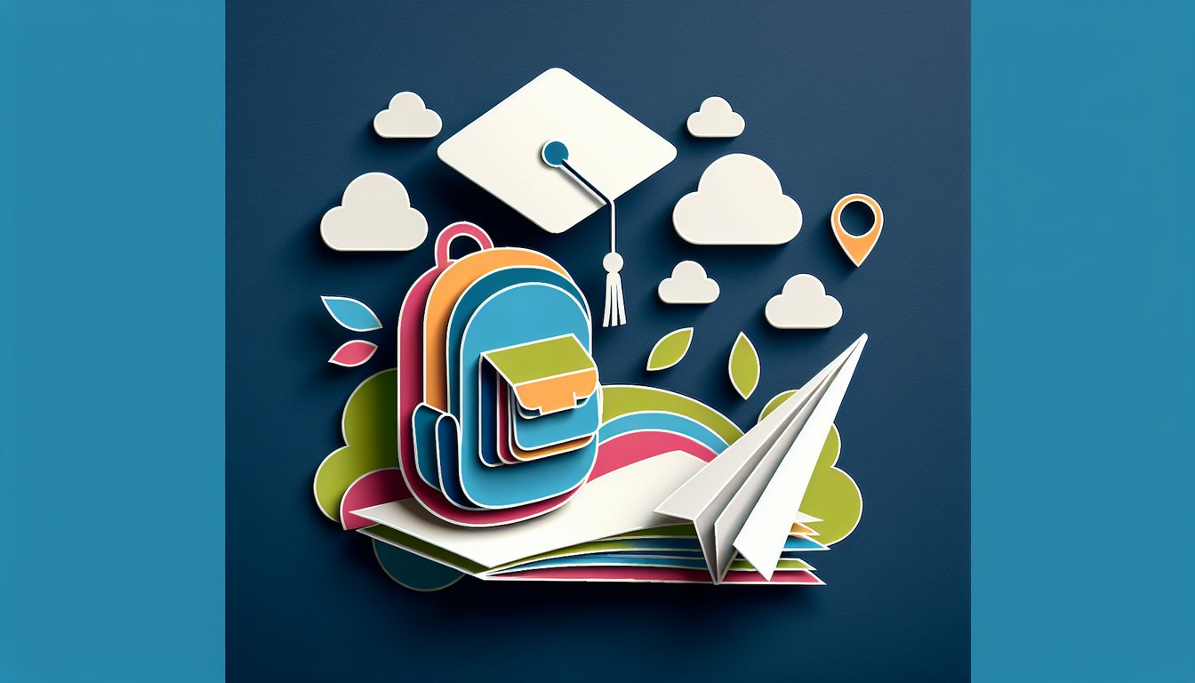 Paper art illustration depicting a student form template for FormCreatorAI article