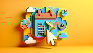 Paper art illustration depicting an online booking form template for FormCreatorAI article.