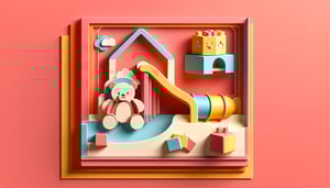 Paper art illustration depicting a daycare application form with a creative design for a FormCreatorAI article