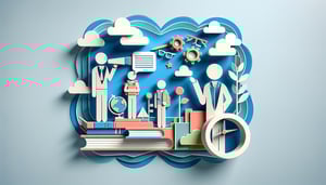 Paper art illustration related to student observation forms and FormCreatorAI for educational purposes