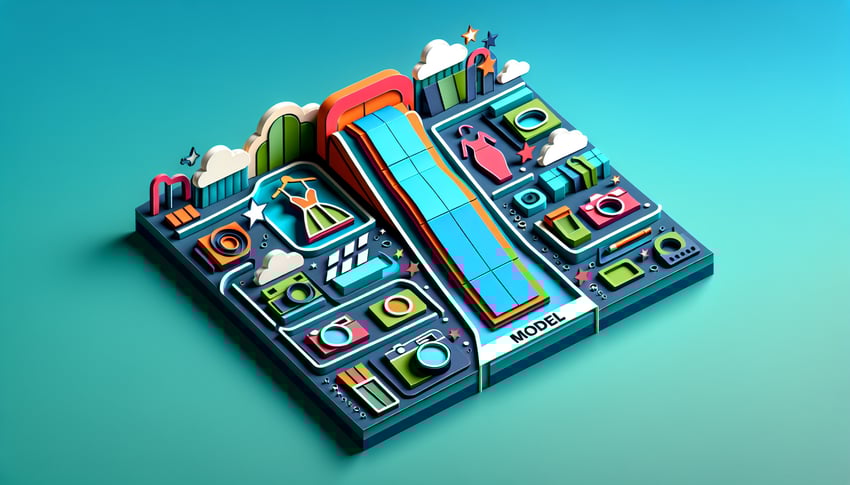 paper art illustration related to model release form template and FormCreatorAI