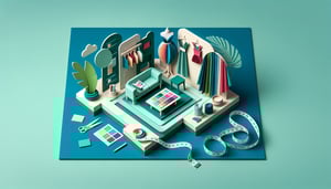 paper art illustration featuring fashion consultation form elements for FormCreatorAI article