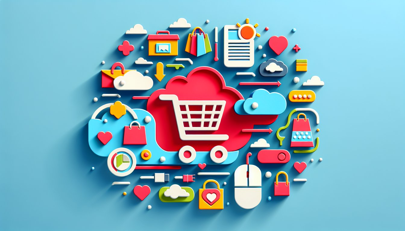 Paper art illustration depicting an online shopping form template with user-friendly design elements and digital interface.