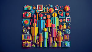 Paper art illustration depicting a family photography contract form template for FormCreatorAI article