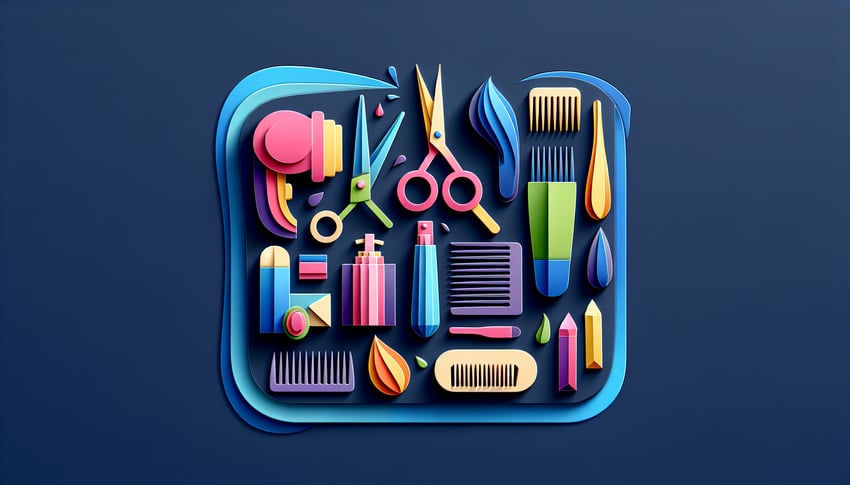 Paper art illustration related to beauty salon client intake form template for FormCreatorAI article