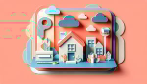 Paper art illustration representing a residence verification form template for FormCreatorAI article