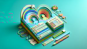 Paper art illustration depicting a survey form with friendship themes for an article on Best Friend Survey Form Template.