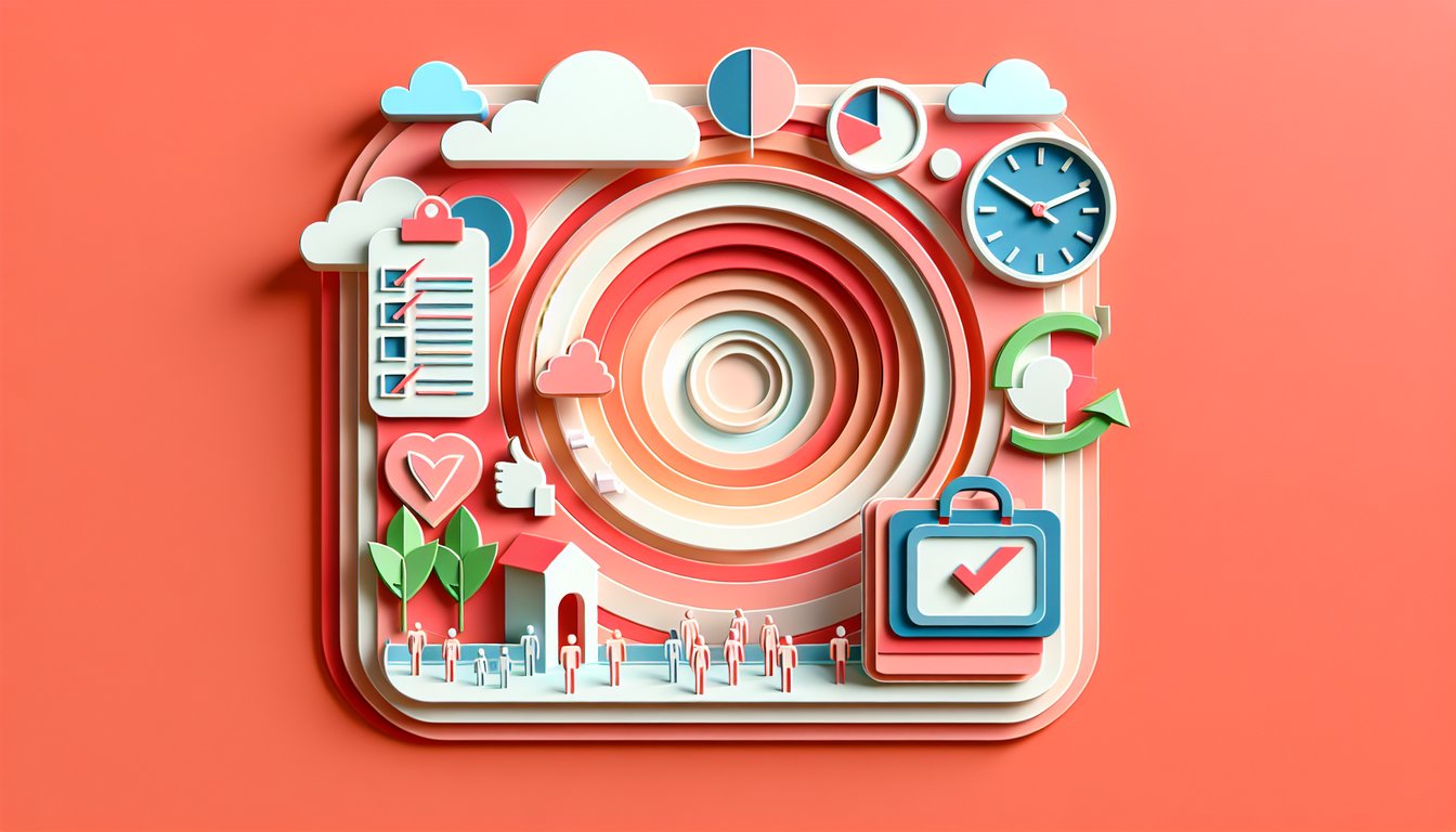 Paper art illustration representing an event completion report form in a creative design for FormCreatorAI article