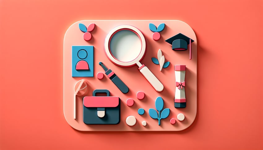 Paper art illustration related to CV application form template showcasing creative design elements and layout features