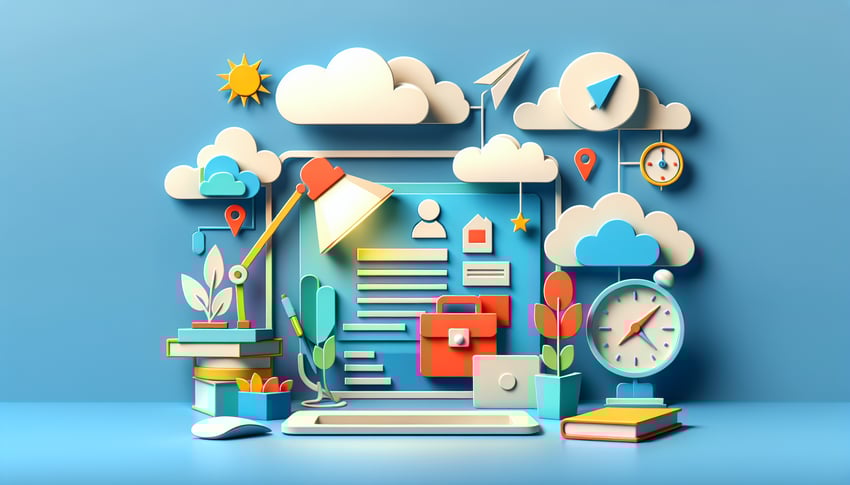 Paper art illustration representing a DASS form template for FormCreatorAI article.