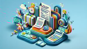 Paper art illustration depicting a per diem request form template for FormCreatorAI article