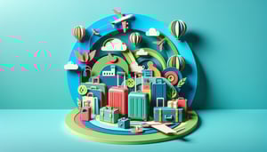 Paper art illustration featuring a booking cancellation form design for FormCreatorAI article