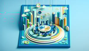 Paper art illustration depicting a board of directors application form for FormCreatorAI