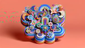 Paper art illustration depicting a personality survey form for an article about FormCreatorAI