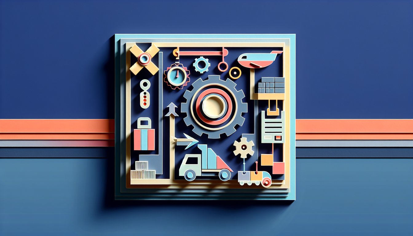 Paper art illustration depicting a simple supply order form with sections for item details and quantities.