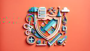 paper art illustration depicting a policy cancellation form template for FormCreatorAI article