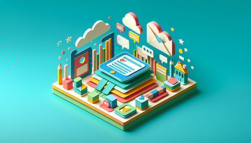 Paper art illustration depicting an online petition form with e-signature template for FormCreatorAI article.