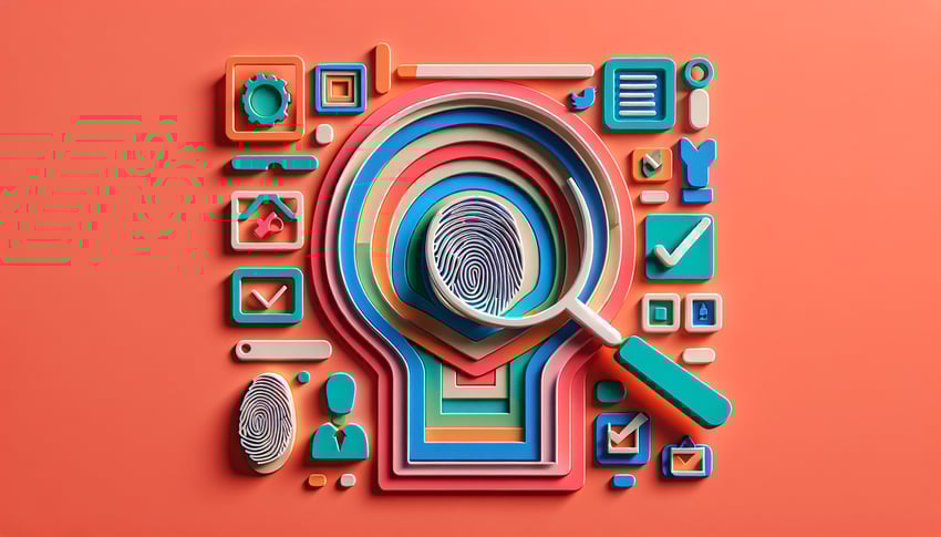 Paper art illustration related to background check request form template for FormCreatorAI