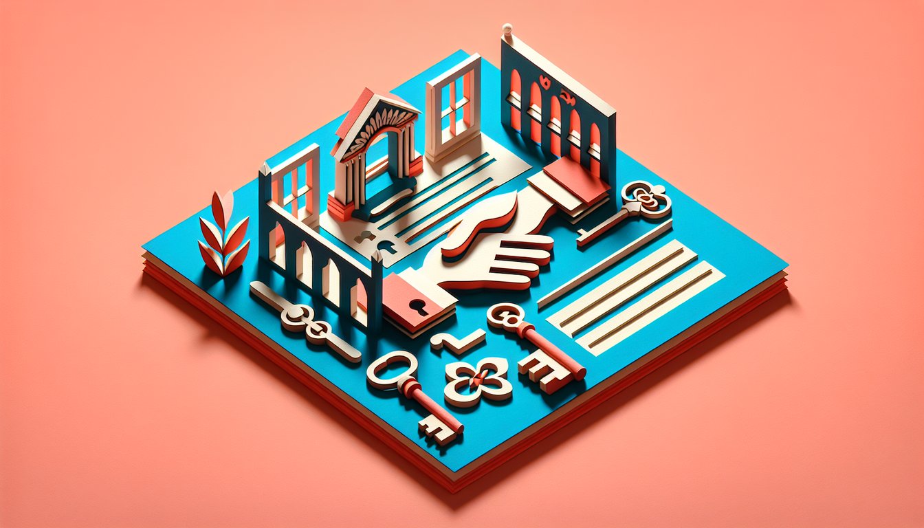 Paper art illustration representing a Borrowers Authorization Form for FormCreatorAI article