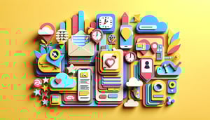 Paper art illustration depicting a student behavior tracking form layout with vibrant colors and educational elements