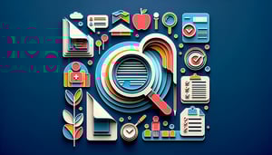 Colorful paper art illustration representing a teacher application form template for FormCreatorAI.